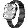 Suphart Compatibile con Cinturino Apple Watch Donna 49mm 46mm 45mm 44mm 42mm, Cinturini in Metallo Sottili Progettati per iWatch Ultra 3/2/1 SE Serie 11 10 9 8 7-1 (Nero)