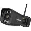 Foscam V8P 4K 8MP Telecamera di sicurezza WiFi Dual Band con faro integrato e sirena di allarme (nero)