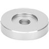 Pissente Adattatore per Dischi da 45 Giri, Cupola per Dischi in Alluminio Adattatore per Giradischi da 45 Foglio di Conversione con Foro Grande Adattatore con Morsetto Nero (SILVER)