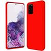 Verco Cover compatibile Samsung Galaxy S20 Plus Custodia, Silicone Liquido Gel Morbida per Samsung Galaxy S20+ Case 6,7 Pollici, Rosso