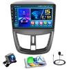 Hikity 2+64GB Android 15 Autoradio per Peugeot 207 2006-2015 Radio Senza Fili Carplay Android Auto Bluetooth 9 Schermo Auto Radio con Telecamera GPS HiFi WiFi FM RDS