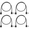 VGOL 4 Pezzi Cavo Shunt Femmina-femmina RGB 3 Pin Lunghezza 50 Cm Cavo Di Prolunga Interfaccia 5 V Compatibile Con Strisce Luminose RGB 5050 3528 O Ventola RGB Componenti Del Computer