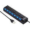 Joynine Hub USB a 7 porte multipresa USB splitter USB multipla porta USB per PC con interruttori singoli ON/OFF e luci LED per Ps4/Ps5, PC da gioco, computer portatile, memoria USB