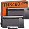 Supply Guy TN3480 TN 3480 Cartucce di Toner compatibile con Brother TN-3480 per Brother HL-L5100DN HL-L5100DNT HL-L5200DW DCP L5500DN MFC L5700DN MFC L5750DW 2x nero Toner per HL L5100DN HL L5200DW