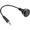 QIANRENON 3,5mm Stereo Filettato Fissaggio Rotondo Connettore 1/8 TRS Maschio a Femmina Cavo Corto Audio Adattatore 3,5mm Spina a Jack Cuffie Montaggio Presa, per Collegamento e Estensione Audio Porta