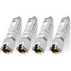 ipolex 1.25/2.5/5/10G RJ45 a SFP+ in Rame Ricetrasmettitore, 10GBase-T Mini GBIC modulo Compatibile con Netgear ECC, Cisco SFP-10G-T-S, Ubiquiti UniFi UF-RJ45-10G, Mikrotik S+RJ10. 30 Metri. 4 Pezzi.