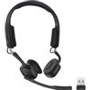 SHOKZ Cuffie a cond. ossea UC OpenMeet con adatt. USB-A, cuffie Bluetooth Open-Ear con micr. canc. rum., auric. wireless per uff., ch., riunioni, Bluetooth 5.4, durata batteria 15 ore, ricarica rap.