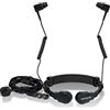 Retevis Auricolare con Microfono per Gola Auricolari Binaurali Compatibili per Walkie Talkie RT5R RB85 RB627B RT24 Baofeng UV5R eSynic ecc Auricolare per Gola Retrattile per Ciclismo (1 Pezzi)