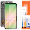 AGCUT Display LCD OLED per Samsung Galaxy A56 5G SM-A566V SM-A566B 6,7 Pollici LCD Schermo di Ricambio Touch Screen Digitizer Assembly con Riparazione (Nero con Telaio, Supporto Impronte Digitali)