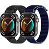 CHANRASI 2 pezzi Nylon Cinturino Compatibile con Huawei Watch Fit 3 per donne/uomini,Sport regolabile Cinturino per Huawei Watch Fit 3