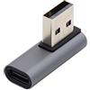 cablecc Adattatore di ricarica dati USB 3.0 maschio a basso profilo USB-C tipo C femmina 90 gradi ad angolo retto per computer portatile desktop