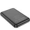 Hoco J115 Ultra Slim Mini Size Power Bank 5000mAh - Doppia uscita USB, indicatore LED, ultra leggero, caricatore portatile per smartphone e dispositivi - Nero