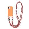 Emlivi Custodia per iPhone XS Max Necklace Custodia in nylon Tracolla Liquid Silicone TPU Cover con cordino da appendere Custodia protettiva con elegante fascia per iPhone XS Max, arancione A