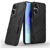 ESTH® Custodia per Honor 90 Lite 5G con Supporto [Compatibile con Supporto Magnetico per Auto] Cover Paraurti PC + TPU, Nero