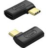 SinLoon Adattatore USB C ad angolo di 90 gradi da 240 W 40 Gbps Tipo C Adattatore connettore maschio-femmina, Supporta audio e video 8K Ricarica 240 W/50 V, Adatto per tablet, laptop (C-R)