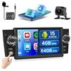 Hikity [4+64GB] Autoradio Android 15 per Fiat Punto 2005-2009 / Linea 2007-2011 Radio Carplay Android Auto Schermo Wireless 7 Pollici IPS Bluetooth Mirror Link Navi GPS AI DSP WiFi FM RDS SWC