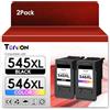 Torvon PG-545XL 546 XL Compatibile con le stampanti Canon Cartucce d'inchiostro 545 546 XL Confezione multipack per Canon Pixma MX495 TS3150 TR4551 MG2550s MG2555s TS3151 MG3050 TR4600 MG2950