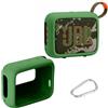 AONKE Custodia protettiva in silicone, compatibile con Speaker Case per JBL GO 4 Eco altoparlante Bluetooth portatile (verde)
