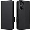 COMAKU Custodia per ZTE nubia Neo/Blade V50 Design 5G/V41 vita/V40 design/Axon 40 lite, Cover Flip in Pelle di Alta Qualità, Chiusura Magnetica, Cover per Telefono Antiurto -Nero