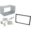 Sound Way Plancia Metallica Quadro Gabbia per Autoradio 2 DIN da 100 mm Universale con Cornicetta 6.2 173x98