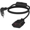 RIIEYOCA Cavo di Alimentazione Euro Corto a 90 Gradi con Interruttore, da Spina Piatta Tipo C a presa Euro Tipo C, 2,5A/250V 0,75 mm² per Monitor, TV, Elettrodomestici (nero)