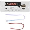 ciciglow Scheda di Decodifica MP3 USB, Modulo di Registrazione Bluetooth Stereo per Auto da 12 V con Amplificatore di Potenza 2x5 W Radio FM Integrata e Funzione di Memoria(d'Argento)