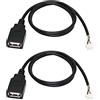 RIIEYOCA Cavo adattatore USB 2.0, presa connettore scheda madre a 4 pin a presa USB 2.0, cavo adattatore, 50 cm