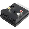 PNGKNYOCN SCART a 3 RCA S-Video adattatore commutabile IN OUT Scart maschio a Scart femmina S-Video 3 RCA Audio Adapter Converter