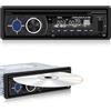 NHOPEEW 1Din Autoradio con Lettore CD - Lettore DVD auto con chiamate in vivavoce Bluetooth - Ricevitori audio con radio AM/FM - DVD/USB/Slot per scheda SD/Porta AUX + Telecomando