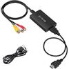 JZK Cavo adattatore da AV a HDMI, convertitore da RCA a HDMI, ingresso RCA, uscita HDMI, adattatore audio video, supporto 1080P per WII, STB, VHS, VCR, lettori DVD Blue-Ray, ecc