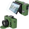VOVMOEYA Custodia per fotocamera Canon Powershot G7 X Mark III con 2 pellicole protettive per lo schermo, custodia morbida in silicone G7X III rimovibile per obiettivo Canon G7XIII G7X3-verde erba
