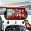 Roinvou 2+64G Android Schermo Radio 9'' per FIAT 500 2007-2015