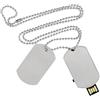 Generico PENDRIVE USB CHIAVETTA PIASTRINA MILITARE DOG TAG 128 GB MEMORIA A06 (128GB)