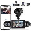 VECHTEL 2K Wi-Fi Dashcam Auto, Schermo IPS da 3 Pollici Dash Cam Auto con Visione Notturna, Scheda da 64 GB, G-Sensor, 24H Monitor di Parcheggio, Registrazione in Loop, Assistente di Retromarcia