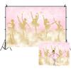 SDOTPMT 6x4ft Balletto ragazza poliestere Backdrop Balletto Ballerino Oro Lucido Danza Gonne Rosa Fotografia Sfondo Festa di Compleanno Banner Decor Foto Props Sfondo