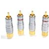 Ricable Custom RNH - Kit 4 Pz. Connettori RCA Hi-Fi a Saldare per cavo 10 mm max