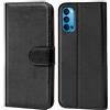 Verco custodia per OPPO Reno4 Pro, Case per OPPO Reno 4 Pro 5G Cover PU Pelle Portafoglio Protettiva, Nero