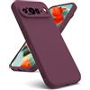 Oududianzi - Cover Compatibile con Google Pixel 9 Pro XL [Cover in Silicone Liquido] [Interno in Microfibra] Gomma Gel di Silicone Liquida Antiurto Custodia Cover - Bordeaux