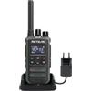 Retevis MateTalk P3 DMR Radio Ricetrasmittenti Compatibile con Motorola, Ricarica Rapida, Mini Walkie Talkie ad Alta Potenza a Lungo Raggio, Schermo LCD, Professionali per Hotel (1 Confezione)