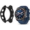 HOMTERN Custodia per Garmin Quatix 8 47 mm, in silicone flessibile, antiurto, antigraffio, a prova di caduta, colore nero