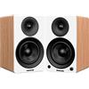 Fluance Ai41 Altoparlanti Stereo 2.0 - 90 W con Altoparlanti da 5, Bluetooth 5, Ottico, USB, Sub-Out - Per Giradischi, TV, PC - Bambù Fortunato
