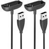 Sinoacc Caricatore Compatibile con Fitbit Inspire 3 Health & Fitness Tracker - USB Caricabatterie Cavo di Ricarica 3,3ft 100cm - 2Pack (Non per Fitbit Inspire/Inspire 2)