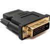 System-S Adattatore DVI D 24 + 1 maschio a HDMI 1.4 standard femmina placcato oro 2K 30Hz Full HD 144Hz cavo
