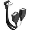 Zeizafa Cavo splitter USB da 1 a 2 da maschio a femmina, adattatore di prolunga 480 Mbps per trasferimento dati per PC, laptop, auto e hard disk