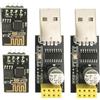 ICQUANZX ESP-01 - Modulo ricetrasmettitore wireless seriale WiFi con adattatore USB a ESP per Arduino Raspberry Pi (2 PZ ESP-01 + 2 PZ USB)