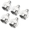 DMiotech 5 Pezzi F Cap Cover Connettore F Maschio Connettore Coassiale | Nichelato, Per Cablaggio Domestico, Antenna Estensione Coassiale Dispositivi Wireless