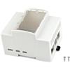Waveshare Custodia per Raspberry Pi 5, DIN Rail ABS Custodia Compatibile con Raspberry Pi HAT PoE HAT (F), RS485 CAN HAT ecc. Finestra Superiore Trasparente, Ampio Spazio Interno, Modellazione Iniezione
