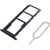 Eonpam Vassoio Carta SIM per (Samsung Galaxy A02S) qualità Originale Porta Scheda SIM Ricambio Slot Scheda Memoria SD con Pin della Scheda SIM(Nero)
