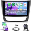 Rimoody 4G+128G Wireless Carplay Android 15 Autoradio per Mercedes Benz E/G/CLK/CLS Class W209 W211 W219 W463 2002-2010 9 Pollici Incell Schermo Autoradio con Android Auto GPS Navi WiFi Bluetooth FM/RDS SWC