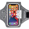 JEMACHE Fascia Da Braccio Portacellulare per iPhone 14 Pro Max, 14 Plus, 13 Pro Max, 12 Pro Max, 11 Pro Max, Xs Max, Palestra Esercizi Porta Telefono Cellulare da Corsa (Grigio)